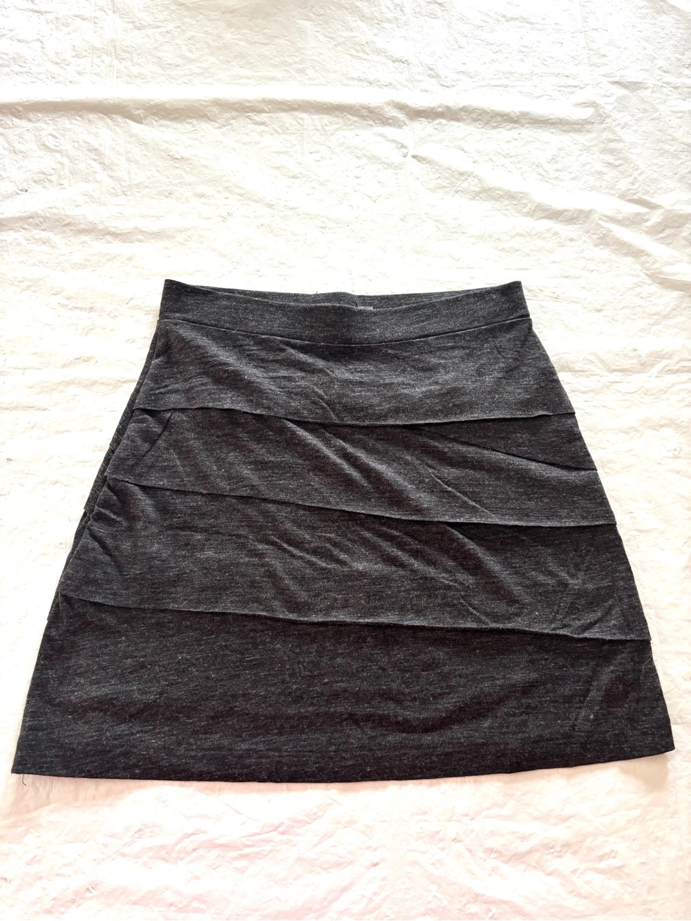 Prana Charcoal Gray Layered Tiered A-Line Skirt SZ XS Worn Once